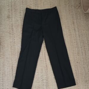 L'uomo Classic Black Men's Dress Trousers